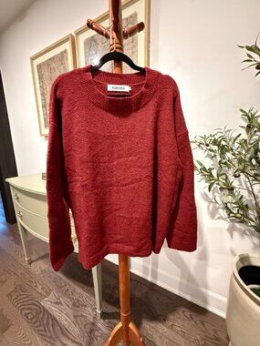 Rumored Red Oversized Crewneck Sweater Size S